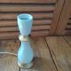 Lampe chevet salon laiton verre blanc porcelaine ancien vintage