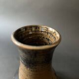 large glazed and glazed ceramic vase, handmade in red clay