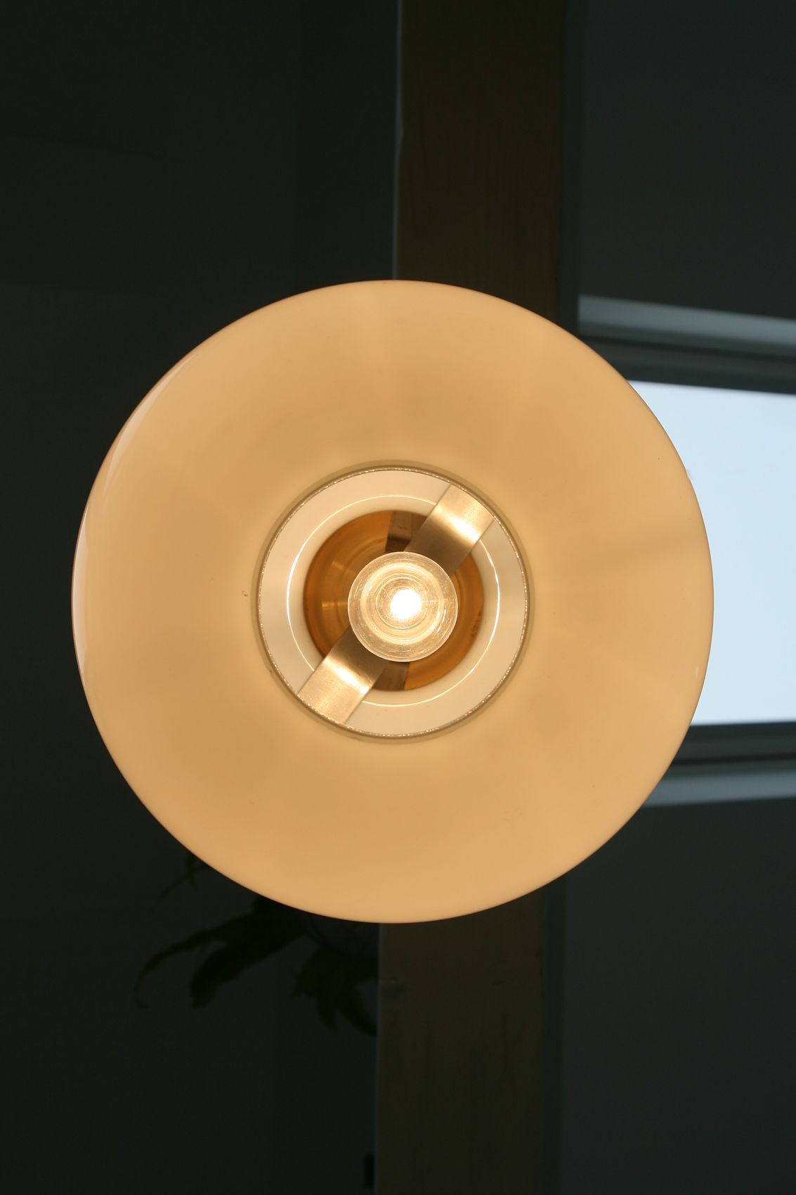 Pair of vintage opaline glass pendant lamp from Sijaj, 1960s