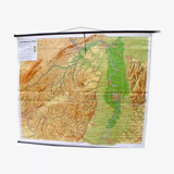 Map of the district of Rhenish Hesse and Palatinate 215 cm