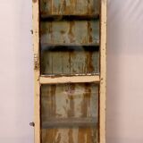 Burmese teak display case with original ecru patina