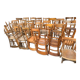 Lot de 45 chaises bistrot dépareillées en bois