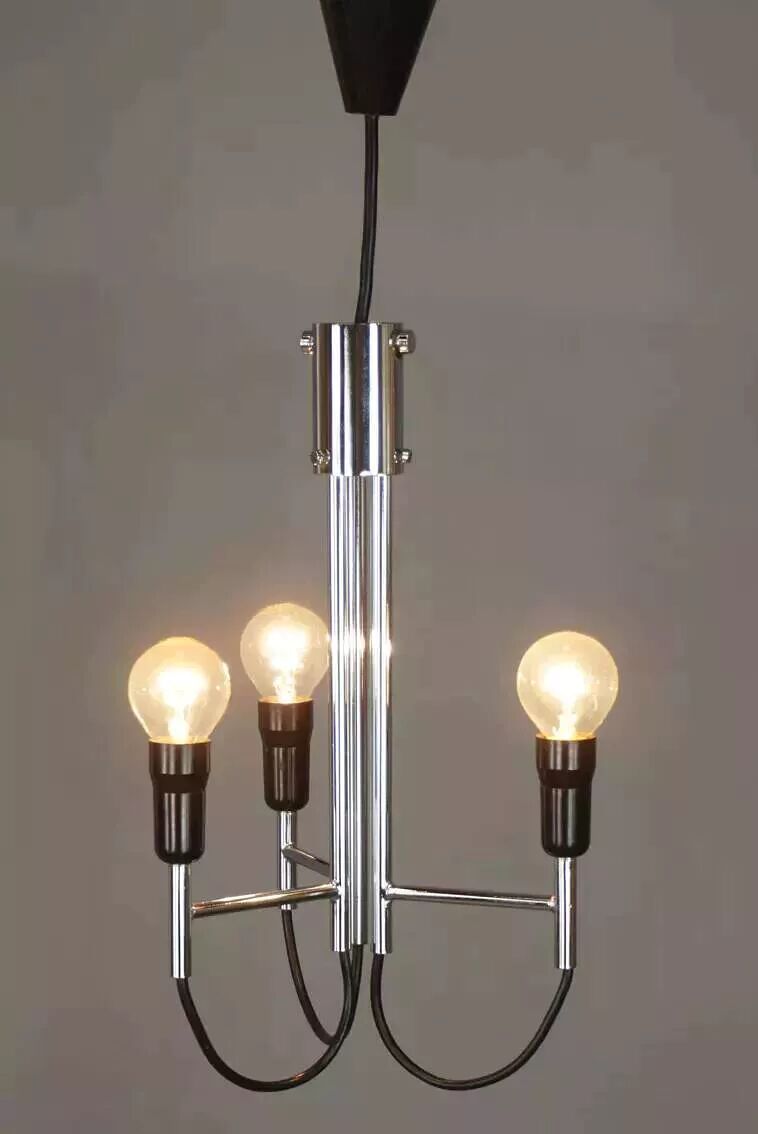 Chrome pendant light, Italian design, 1960s
