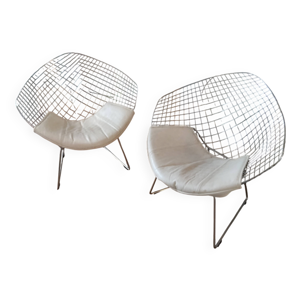 lot de 2 fauteuils design style diamant
