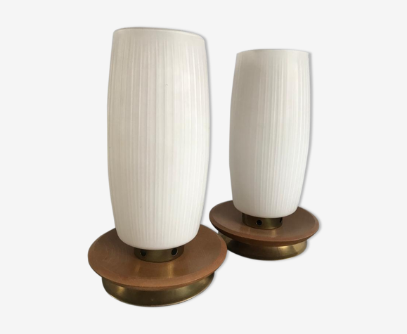 Lot de 2 lampes de chevet vintage