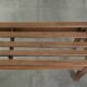 Antique French oak hallway bench/dining table bench from the 19th century