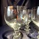 Set of 4 crystal stemmed red wine glasses