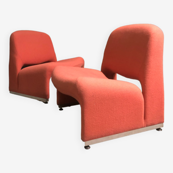 2 x Giancarlo Piretti 'Alki' Easy Chairs