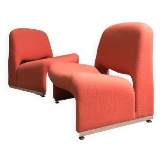 2 x Giancarlo Piretti 'Alki' Easy Chairs