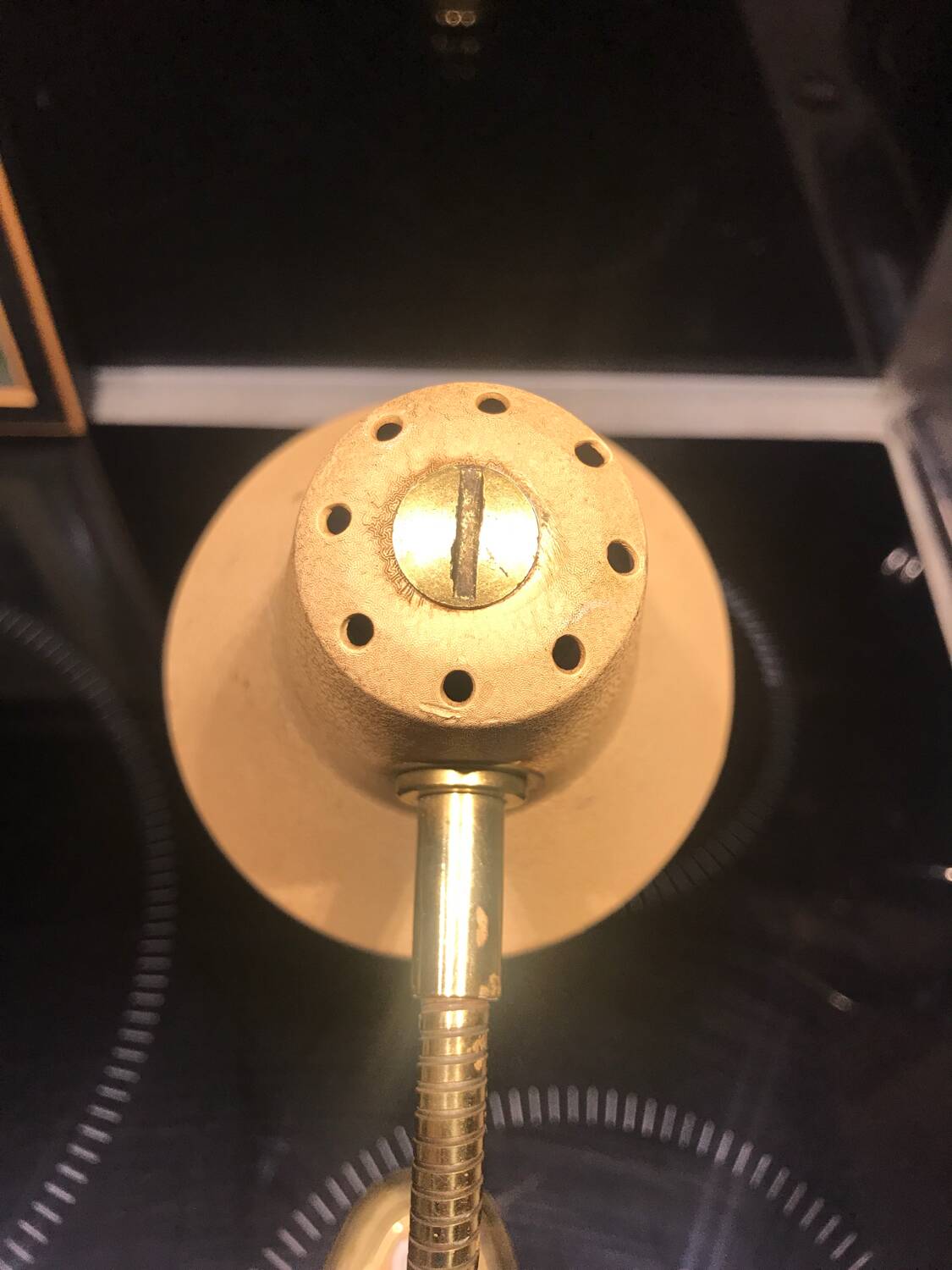 Small metal desk lamp from the 50s