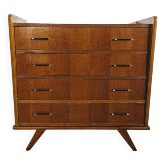 Vintage Scandinavian wooden chest of drawers