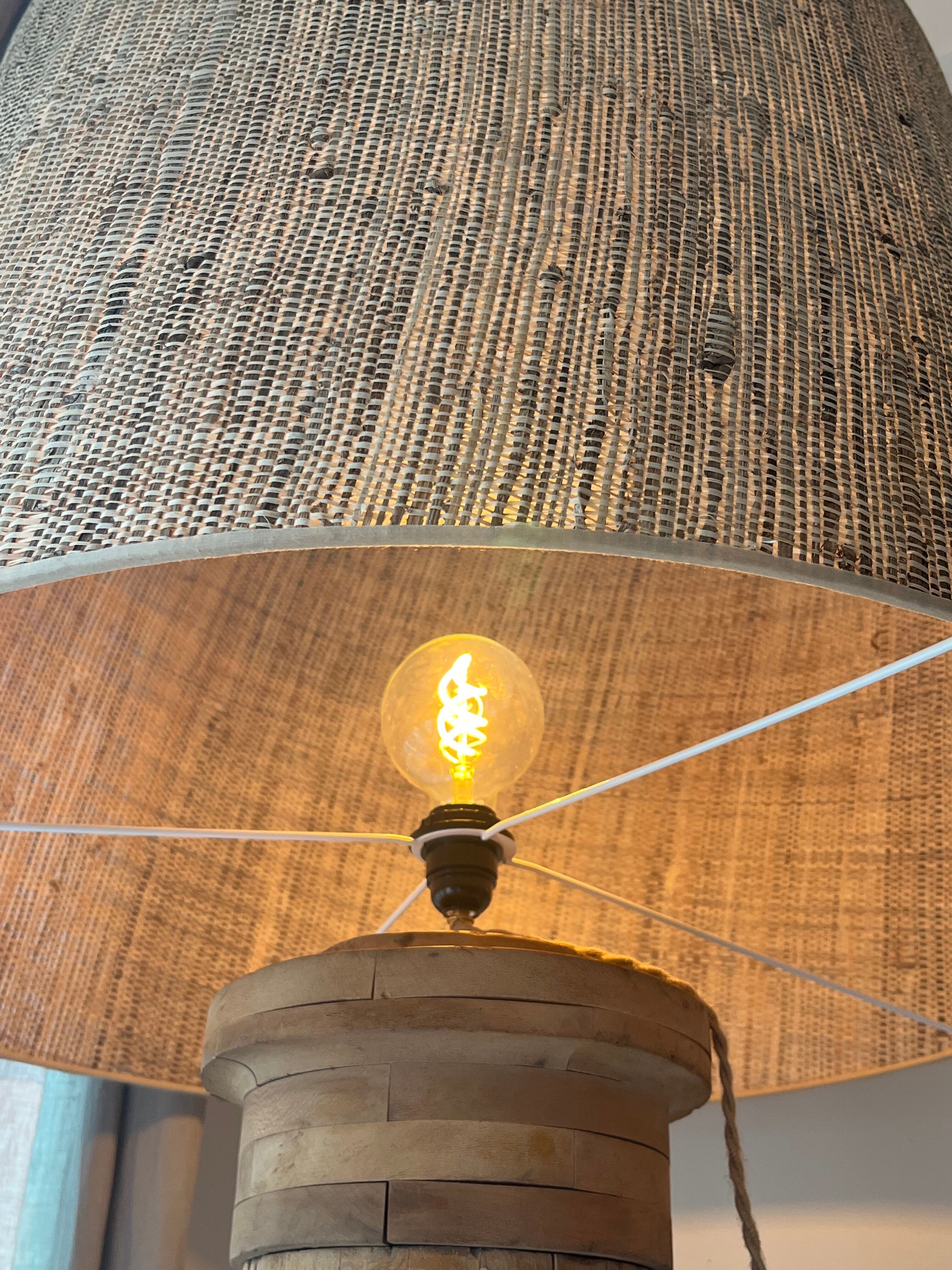 Vintage pulley floor lamp revisited