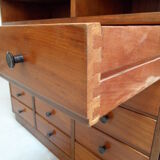 Vintage Dutch mahogany shop display cabinet