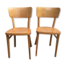 Paire de chaises Thonet bois blond