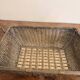 Vintage 1950s silver metal braided fruit basket
