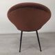 Fauteuil vintage velours marron