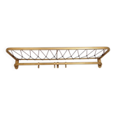 Vestiaire murale, porte-manteaux en aluminium doré et scoubidou