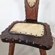 Spanish tripod stool | Cow hide