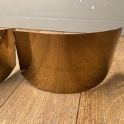Pair of gilded brass and varnish sconces from SCE circa 1980