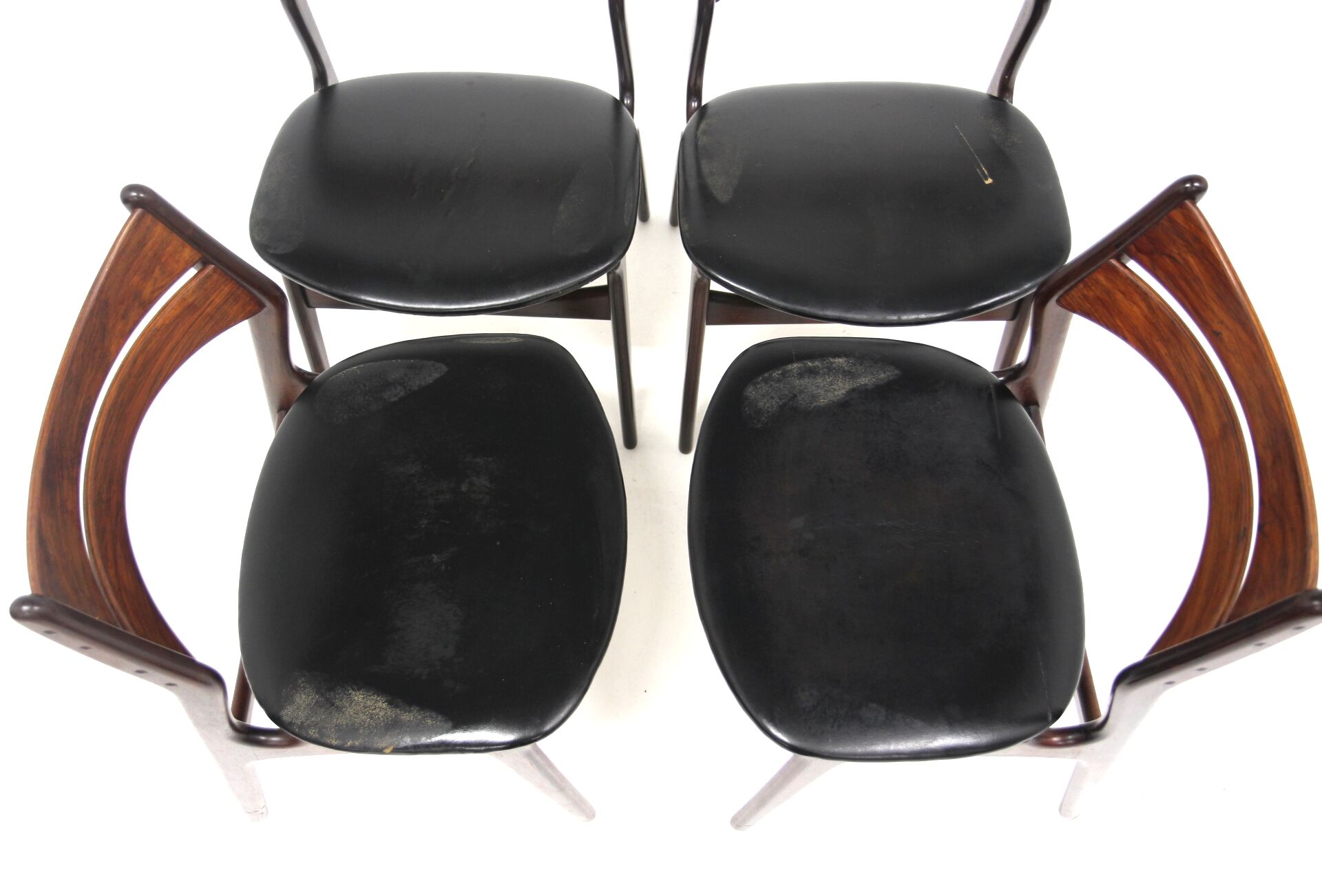 Set de 4 chaises en palissandre "Model 310" Erik Buch, Danemark, 1960