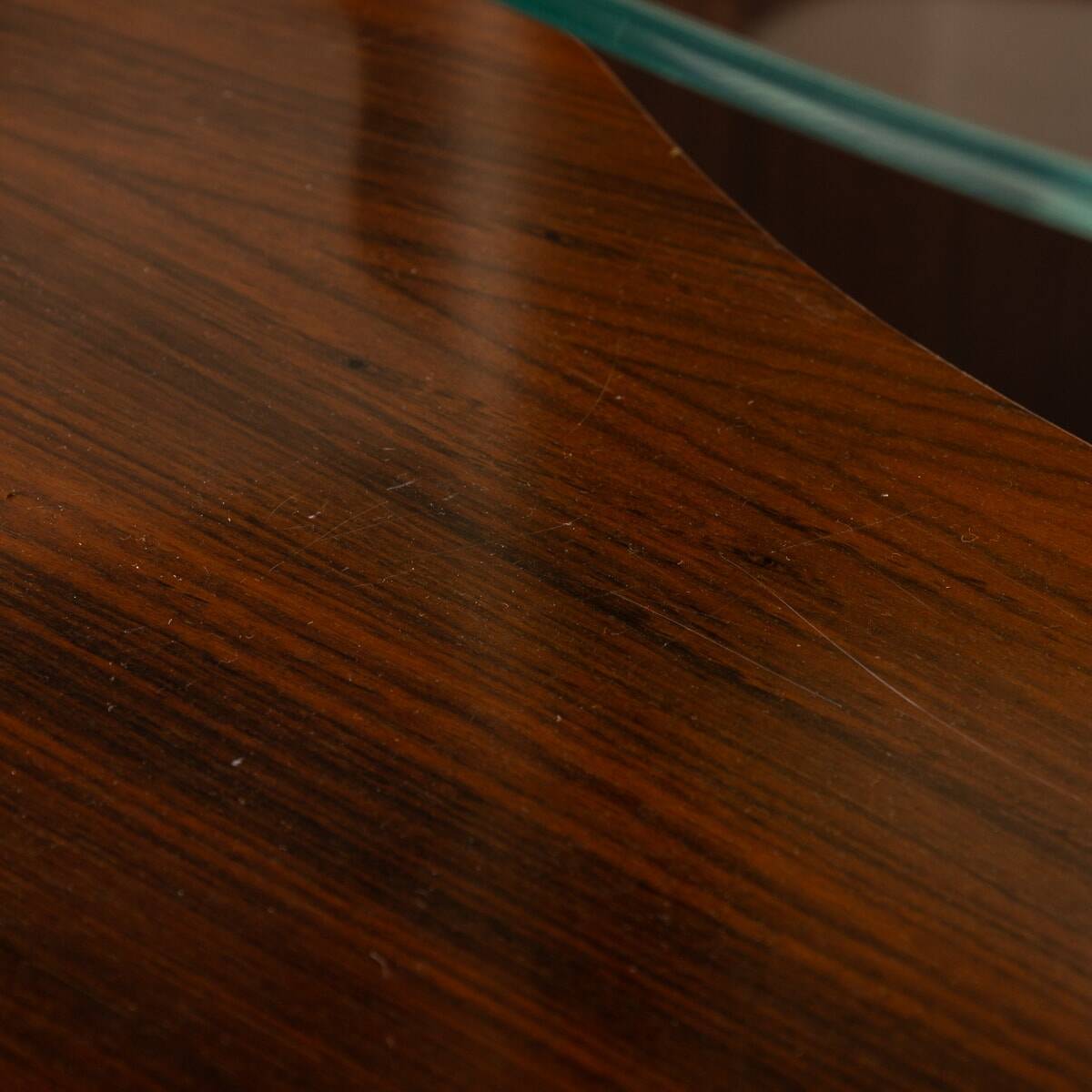 20thC ITALIAN STANDING DRY BAR IN HARDWOOD & CREAM LAMINATE c.1970