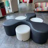 Set of coffee tables + poufs and seats - Molécule by La Cividina