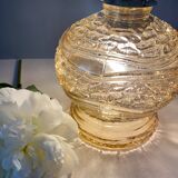 Vintage amber glass globe player