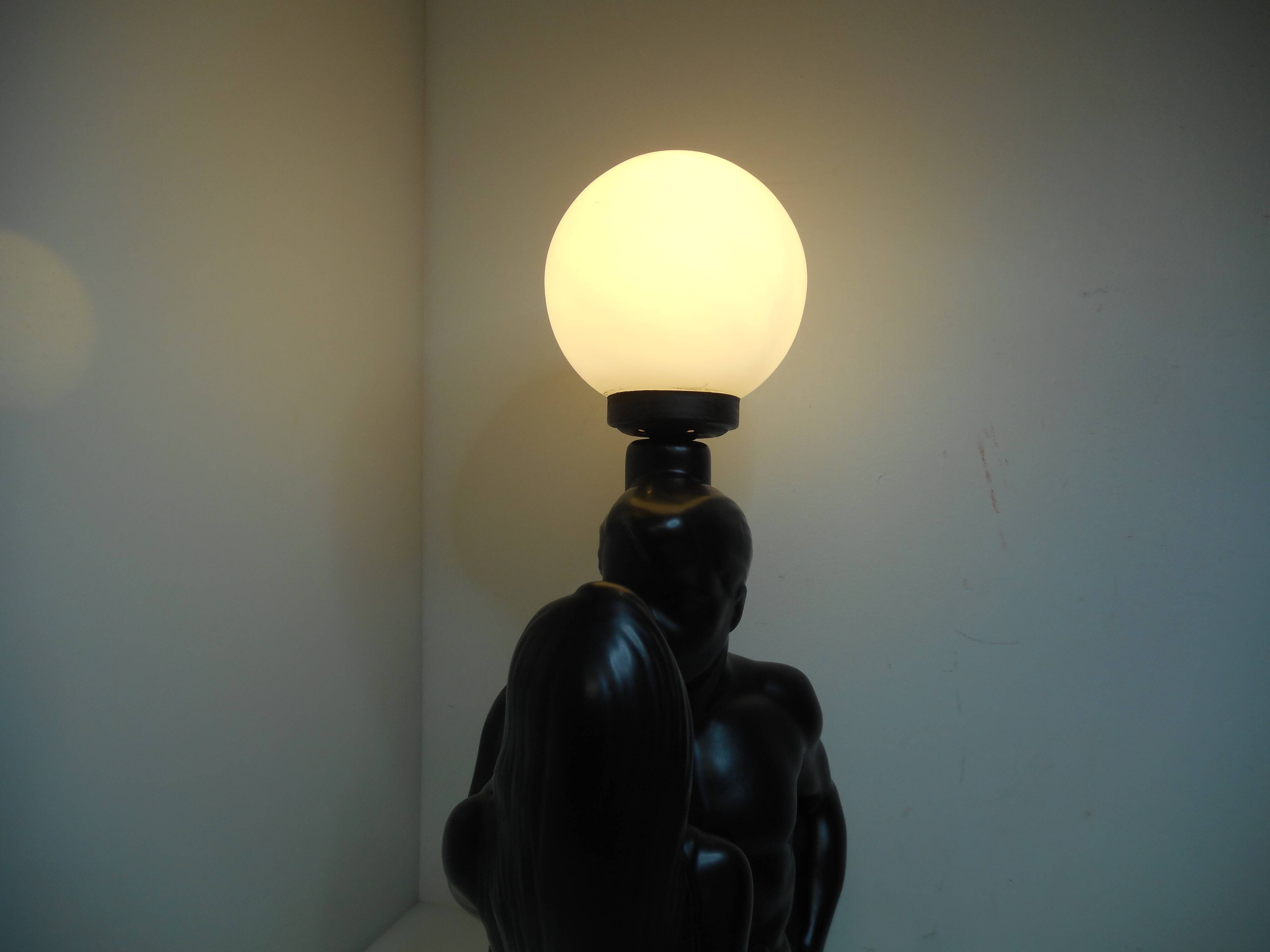 Lamp couple in love ceramic