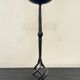 Brutalist wrought iron candle holder