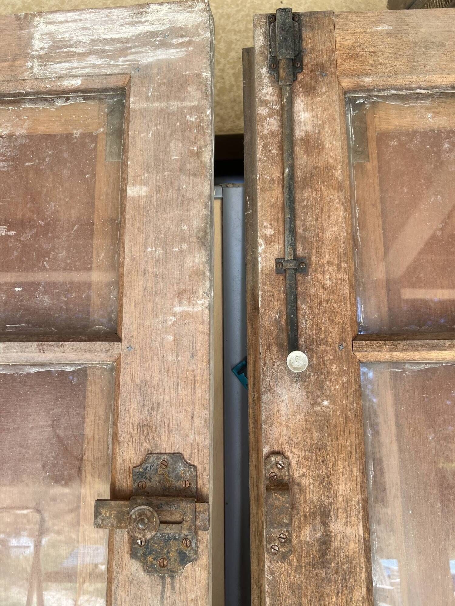 Wooden doors for an old shop front + frame