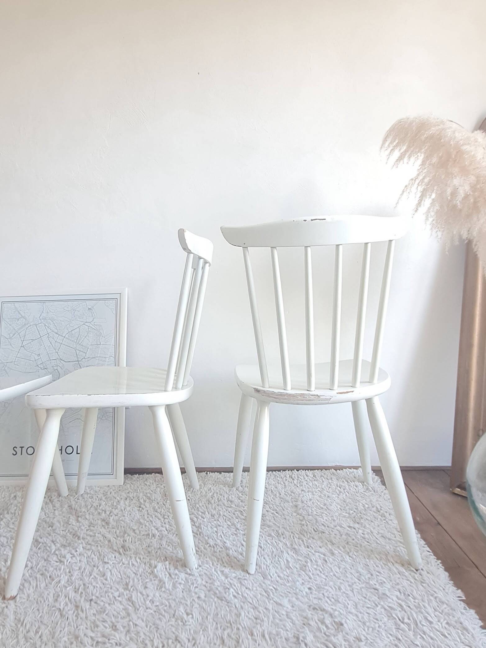 Set of six vintage Scandinavian chairs