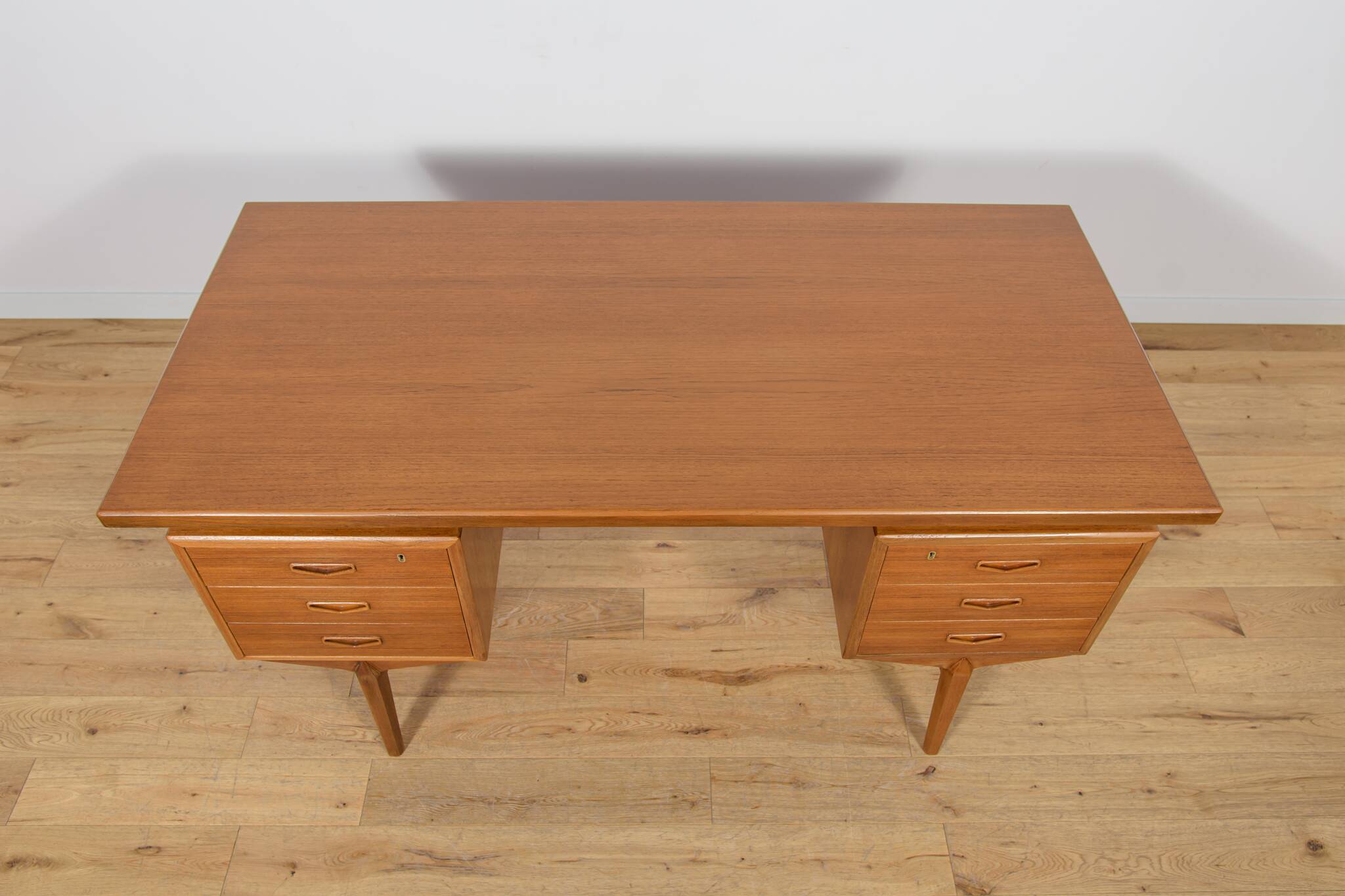 Mid-Century Freestanding Teak Desk, Denmark, 1960s