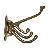 Articulated brass patère