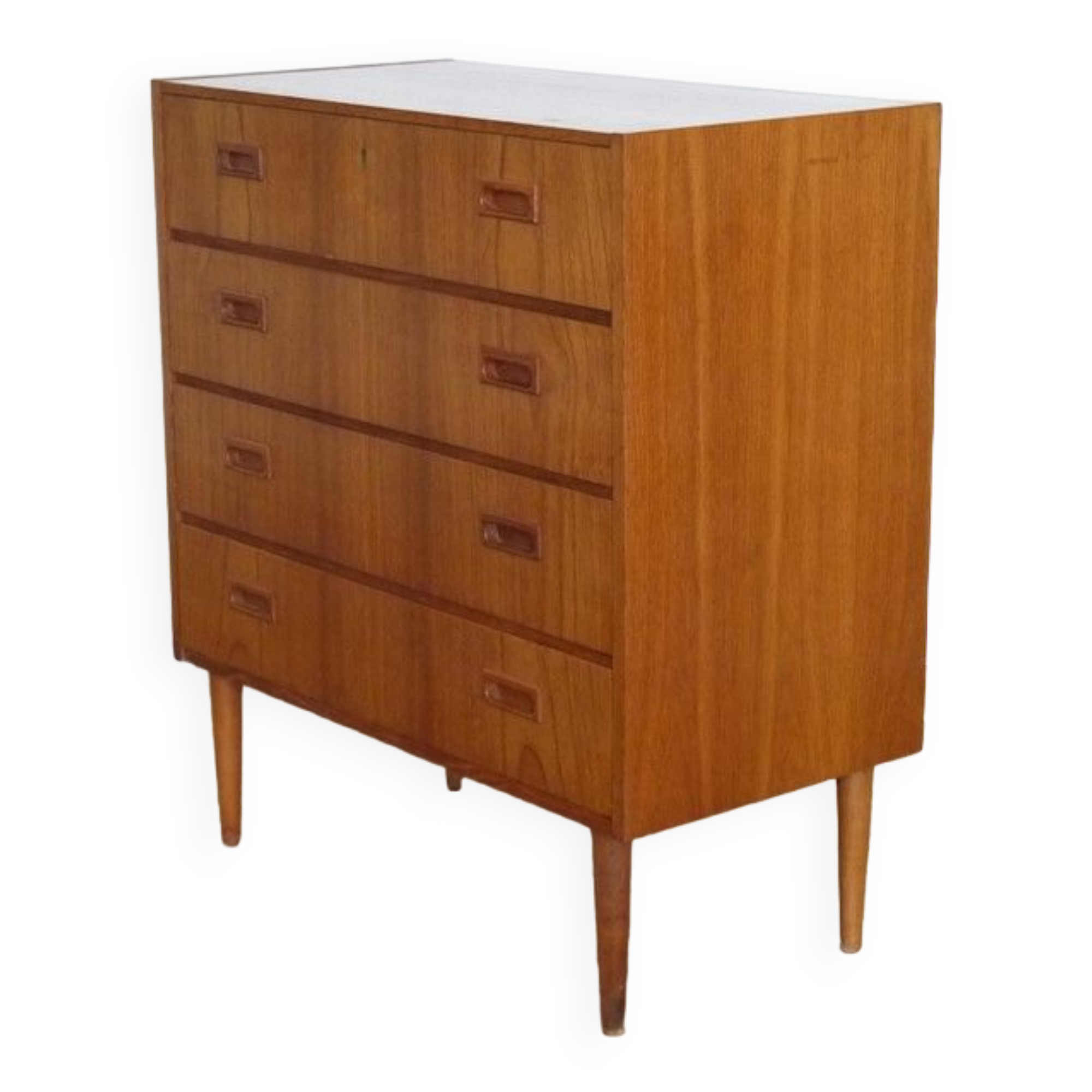 1960 vintage Scandinavian teak chest of drawers