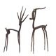 Pair of brass gazelles or antelopes, 50s