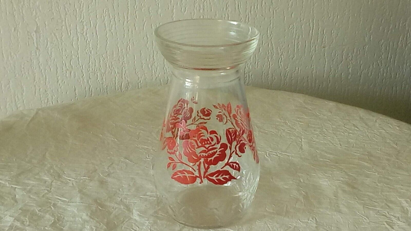 Hyacinth vase in glass decoration grave years 1950