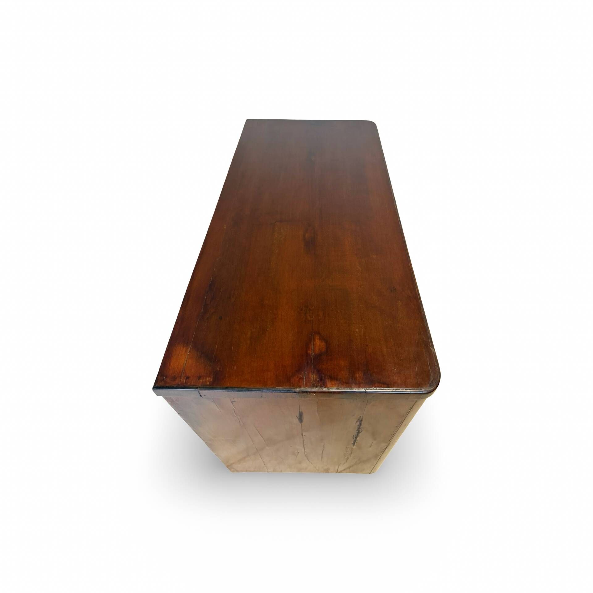 Italian art deco burl walnut chest of drawers, 1850s.