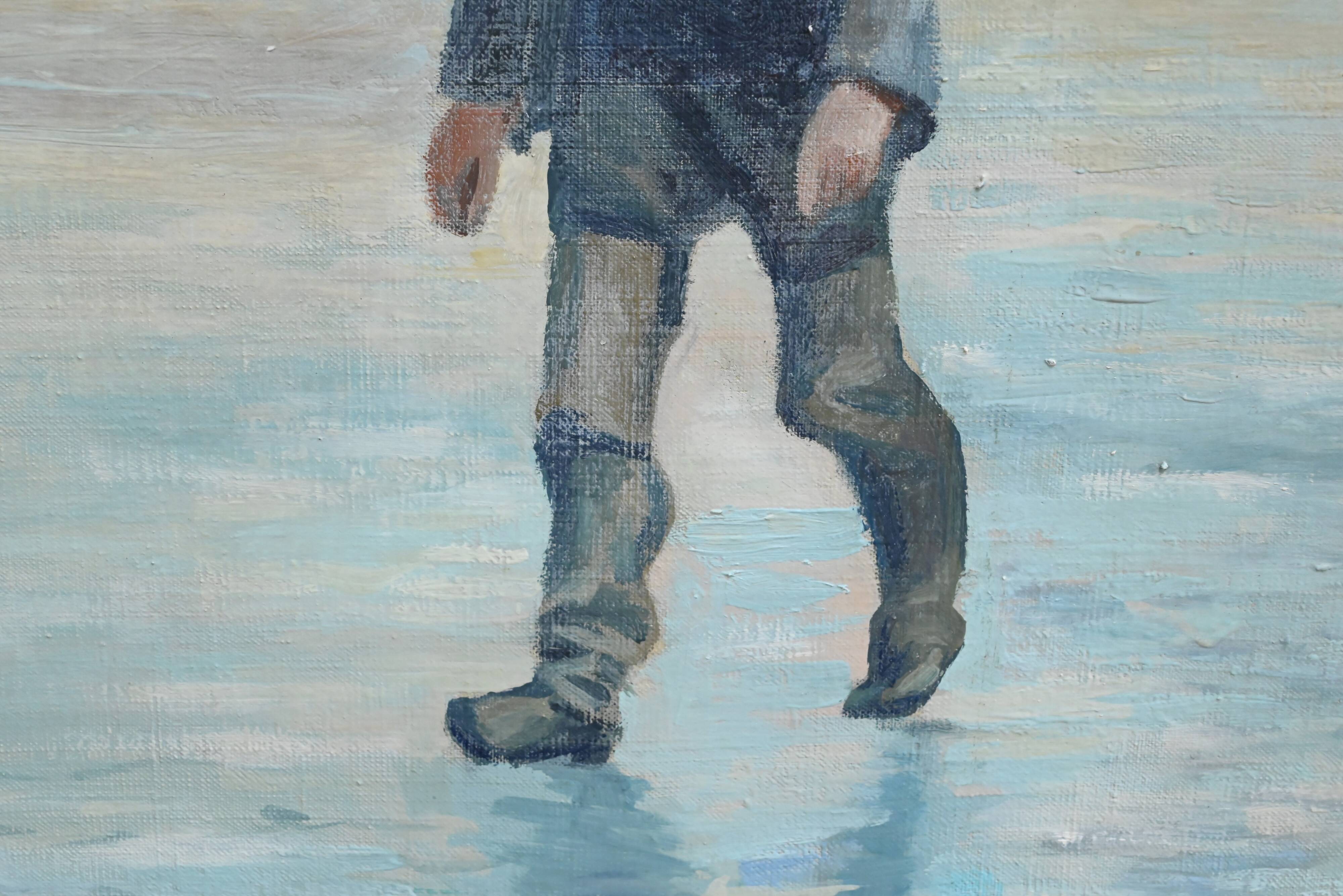 Large Painting “Les Goémoniers”, by A. Le Guen – 1969