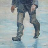 Large Painting “Les Goémoniers”, by A. Le Guen – 1969