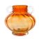 Mid-century modern vase, orange glass, Poland, 1970s