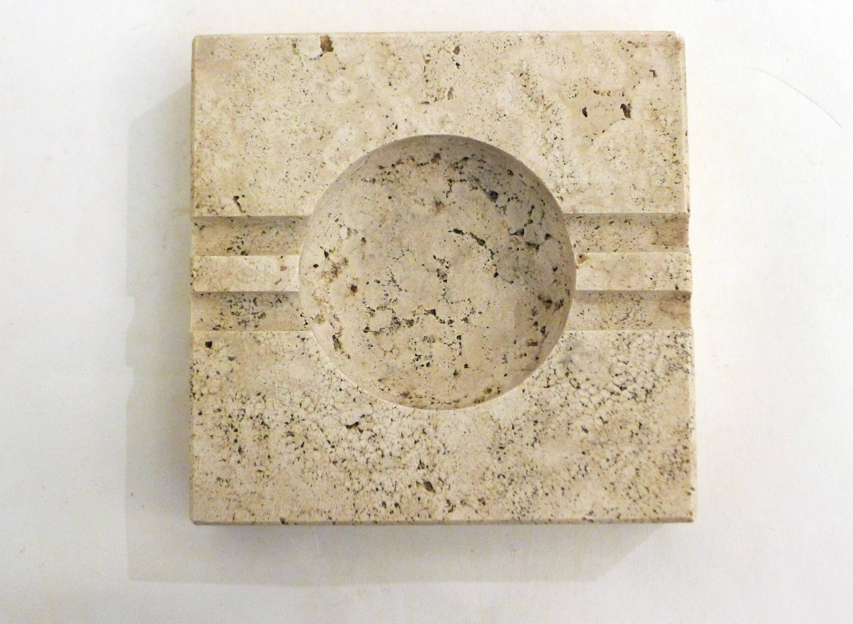 Vintage travertine ashtray