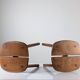 Pair of wooden stools by Pierre Gautier Delaye, France, 1960s