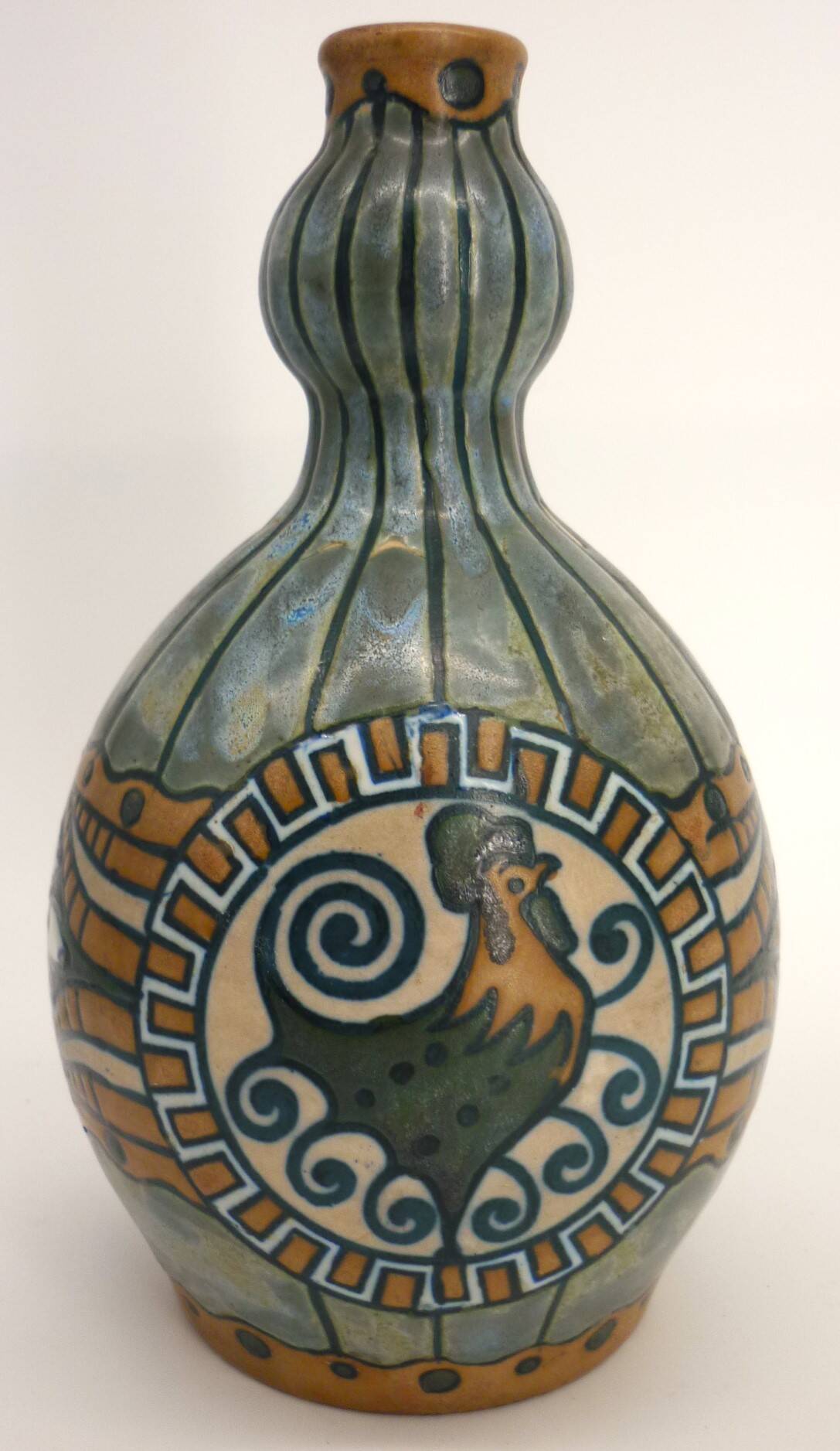 Vase en grés émaillé, art déco vers 1920, signé Kèramis, Charles Catteau