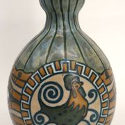 Glazed stoneware vase, Art Deco circa 1920, signed Kèramis, Charles Catteau.