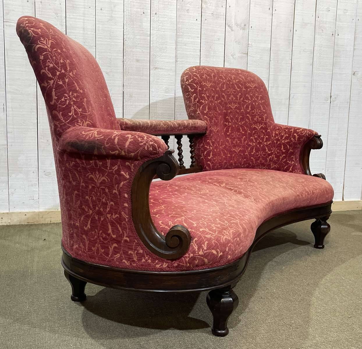 19th century English mahogany bench