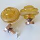 1 of 2 hand blown amber glass ceiling lights / redesign vintage wall lamps