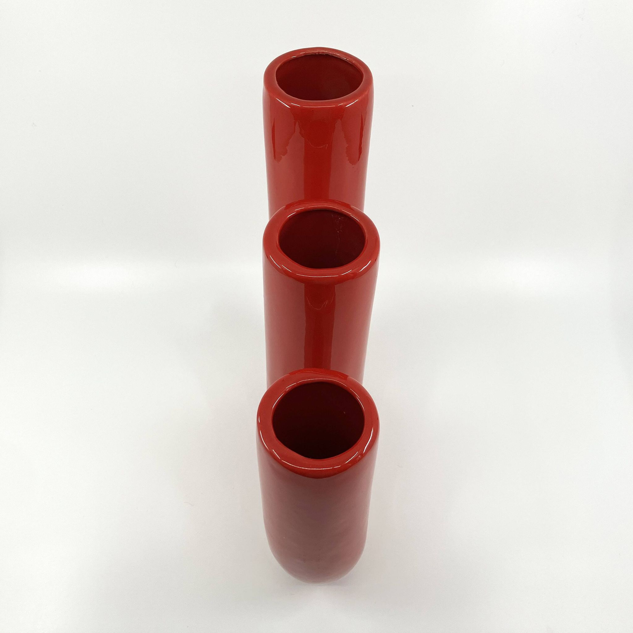 Vase with 3 necks in ceramic • space age • Italy • Circa 60/70