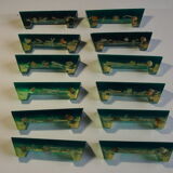Knife holder in resin and inclusion of shells