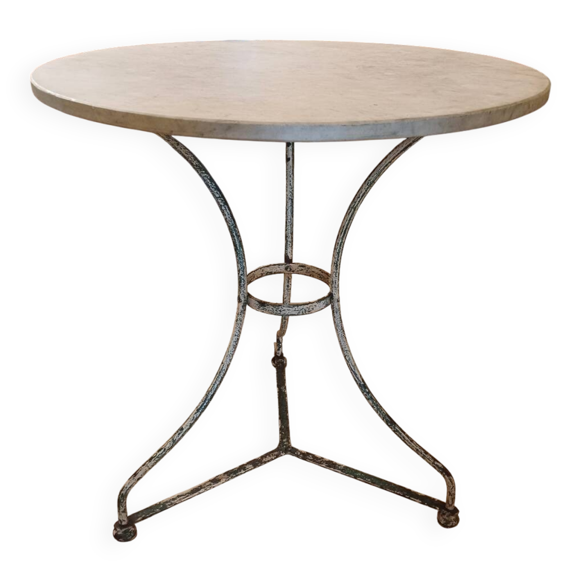 Large bistro pedestal table, 70 cm in diameter, circa 1900.