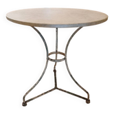 Grand guéridon de bistrot, diamètre 70 cm,  époque 1900.